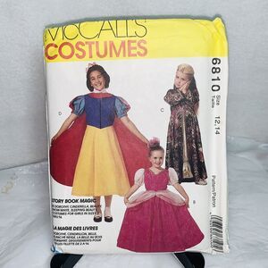 McCalls Pattern Girl Costumes Princess Dorothy Ariel Sleeping Beauty 12 14 Uncut